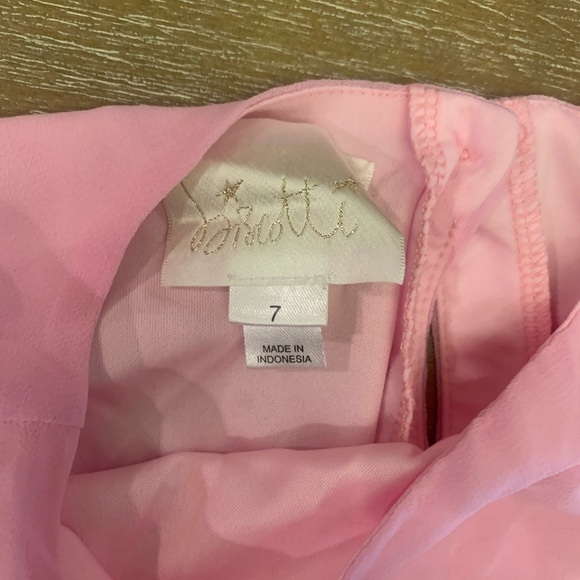 Pink Ruffled Kids Formal Dress - Picture 3 of 7